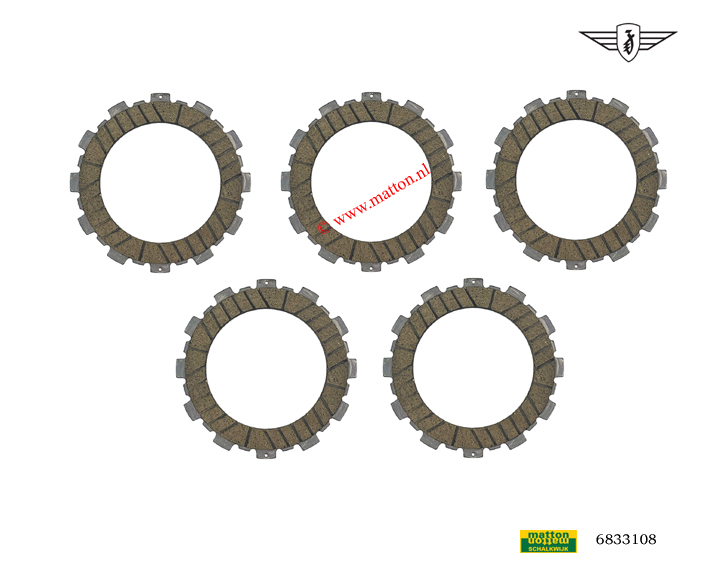 6833108 Koppelingsplaatset Zundapp KS125/175 LC 6833108 Koppelingsplaatset Zundapp KS125/175 LC